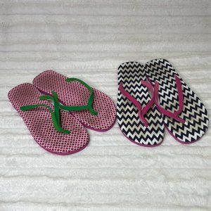 Lot of 2‎ Skidders Cloth Lightweight Flip Flops Shoe Women Size 7 - 8